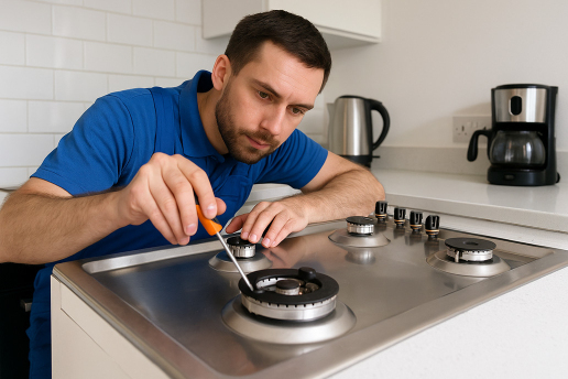 Professional gas hob repair for your London home Gas hob repair service in a London property