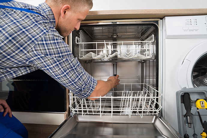 Dishwasher installation in a London home